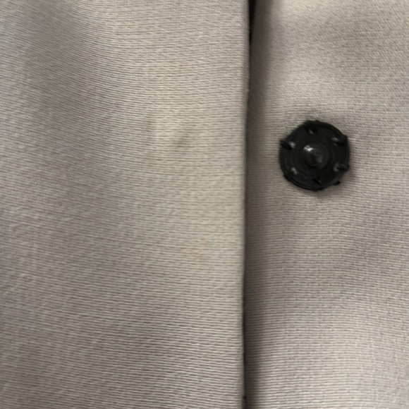 H&M Pea Coat Taupe Wool Ruffle - Picture 13 of 13